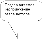 Скругленная прямоугольная выноска: Предполагаемое расположение озера лотосов