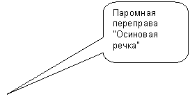 Скругленная прямоугольная выноска: Паромная переправа "Осиновая речка"